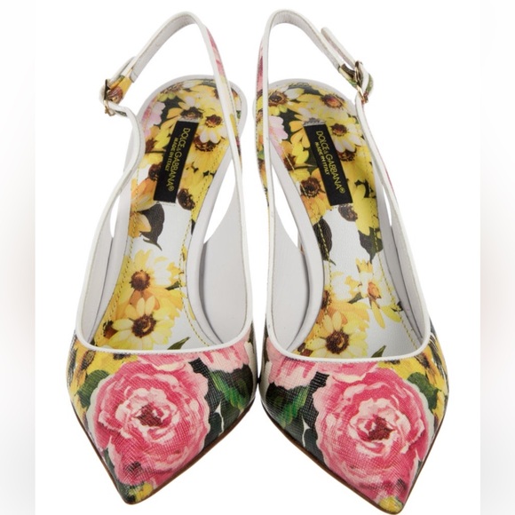Dolce & Gabbana Floral Slingback Heels - Picture 3 of 11